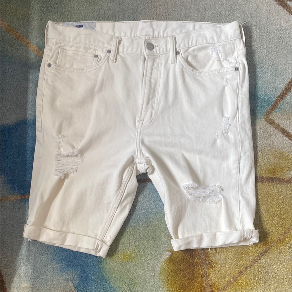 H&M White Jean Shorts Casual Summer Style